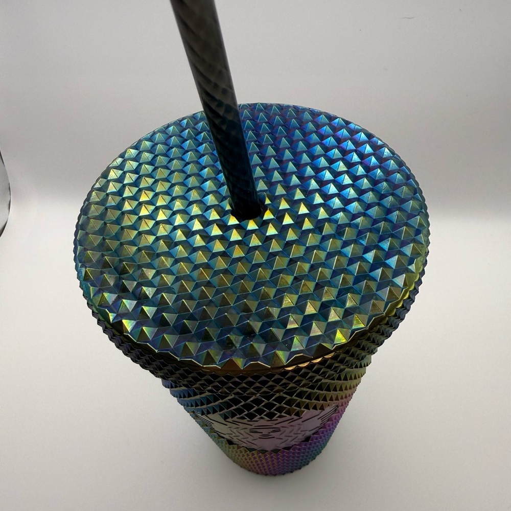 Starbucks Fall 2023 "Oil Slick" studded cold cup tumbler 16oz - Picture 4 of 5